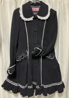 アンジェリックプリティ　Dramatic Princess コート　黒　リボン レースフリルビジュープリンセスリボンコート – レディース