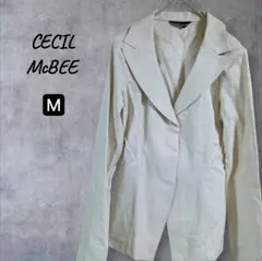 CECIL McBEE ベージュ テーラードジャケット Mサイズ 薄手 通勤