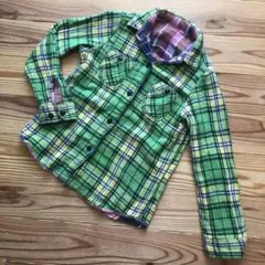 デニム＆ダンガリー 130 リバーシブルチェックシャツ