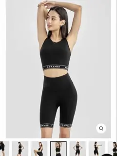 XEXYMIX シグネチャー360N ロゴバンド 4分丈 レギンス