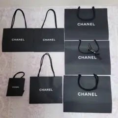 CHANEL シャネル 紙袋 ショップ袋 ショッパー 黒 ブラック 7枚セット