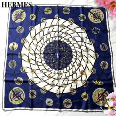 美品✨エルメス カレ90 Les feux de l’espace 宇宙の花火