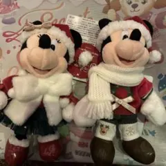 ミッキー ミニー サンタ ぬいぐるみバッチセット