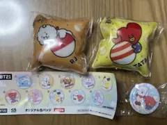 BT21 RJ TATA クッションチャームと缶バッジセット