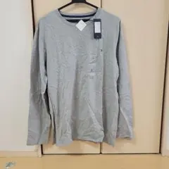 新品 TOMMY HILFIGER 長袖カットソー グレー Lサイズ