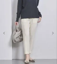 UNITED ARROWS ジャージー ピンタック スリムパンツ