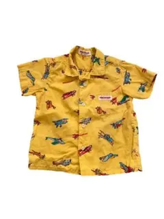 レトロ　ミキハウス 飛行機柄 半袖シャツ　80