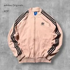 2756 古着adidasトラックジャケット刺繍ロゴATP好配色ピンク永瀬廉着用