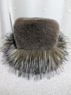 ファー帽子 ブラウン