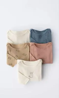 ZARA アニマル柄ボディスーツ５枚セット　水通し済未使用