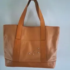 キャメル色　大型本皮トートバッグ