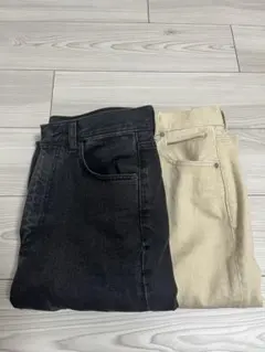 ハイウエストストレートジーンズ