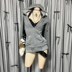 平成ギャルy2k　フード付きミリタリーパーカー　お兄系　グランジ　archive