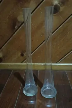 ガラスフラワーベース 2個セット 約40cm