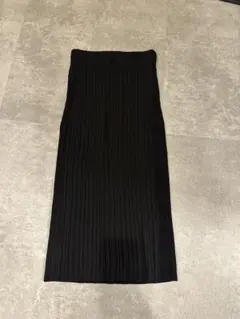 ブラック プリーツタイトスカート フリーサイズのサムネイル