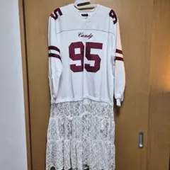 (タグ付き)キャンディーストリッパー ユニフォームレイヤードワンピース