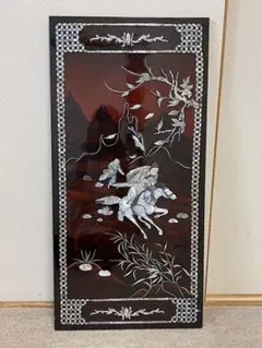 時代　螺鈿象嵌細工　壁掛け　中国美術　唐物　インテリア　骨董　古玩 中国骨董品の螺鈿細工の買取と鑑定・査定、オークション出品