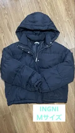 INGNI ブラック ダウンジャケット フード付き