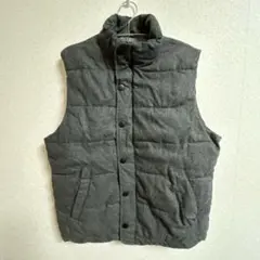 H&M エイチアンドエム 中綿ベスト ヘリンボーン調 レディース 【L】グレー