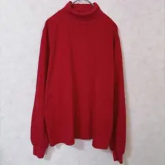 ⭐️ハイネック カットソー 長袖 M 赤 カジュアル