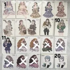 eundi様過去作ステッカー　シール　人物ステッカー　コラージュ