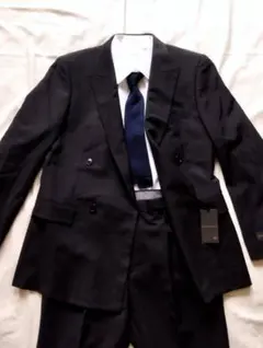 新品☆定価8.3万 Y4 S ダブルスーツ ブラック 高級 燕尾服 タキシード 