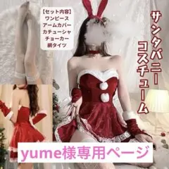 サンタ　コスプレ　バニーガール　6点セット　セクシー　赤　クリスマス　コスプレ