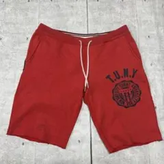 TOMMY スウェット ハーフパンツ N.Y.C 両面プリント 刺繍ロゴ トミーのサムネイル