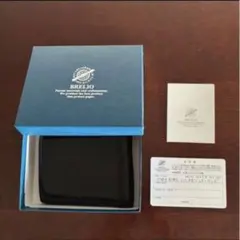 BRELIO イタリアンレザー ニつ折り財布 黒