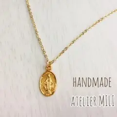 18kgp☆メダイネックレス☆ゴールド色　高品質　男女兼用