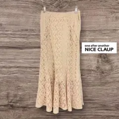 【NICE CLAUP】花柄レースマーメイドスカート