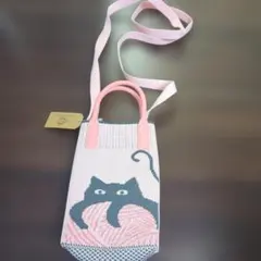 猫デザイン スマホショルダーバッグ