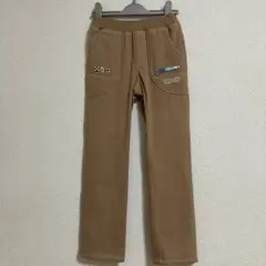 kladskap 電車刺しゅうロング丈ストレートパンツ ベージュ 130 新品