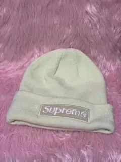 Supreme NewEra BoxLogo Beanie LightGreen