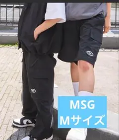 新品タグ付 MSG ブラック Mサイズ ワークパンツ ハーフパンツ切替