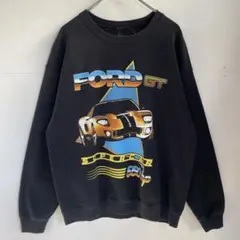 プリントスウェット デザインスウェット FORD GT 古着 ヴィンテージ 黒