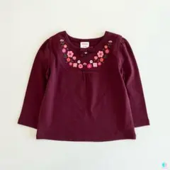アメリカ輸入子供服　80cm 女の子　長袖　トップス　お花刺繍　ジンボリー