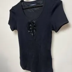美品バーバリー　ワッフルTシャツ ブラックのサムネイル