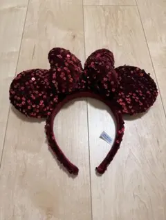 ミニーマウス風スパンコールカチューシャ