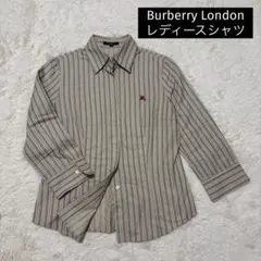 BURBERRY LONDON ノバストライプ レディース 七分袖シャツ