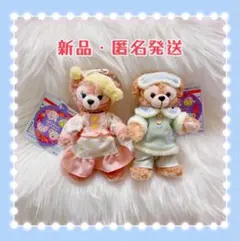 ディズニーシー　ダッフィー　シェリーメイ　ぬいぐるみバッジ　パジャマ　2点セット
