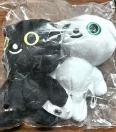 クロネコヤマト　黒猫 白猫 ぬいぐるみ マスコット 2体セットのサムネイル