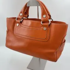 CELINE ブギーバッグ オレンジ レザー ハンドバッグ セリーヌのサムネイル