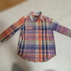 Polo　チェックシャツ　120