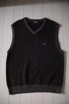 XLARGE ニットベスト　ブラック　Ｌサイズ