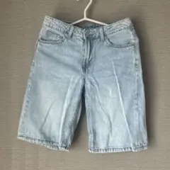 H&M デニムハーフパンツ ライトブルー