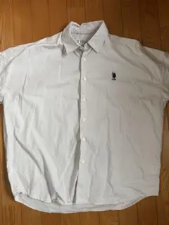 U.S. POLO ASSN. 半袖シャツ M グレーホワイト