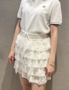 snidel フリルティアードスカショーパン