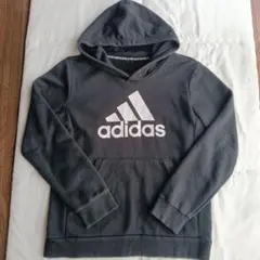 adidas アディダス パーカー ブラック ロゴプリント フリーのサムネイル