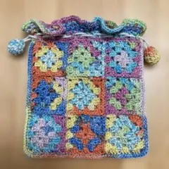 グラニースクエア ポーチ マルチカラー